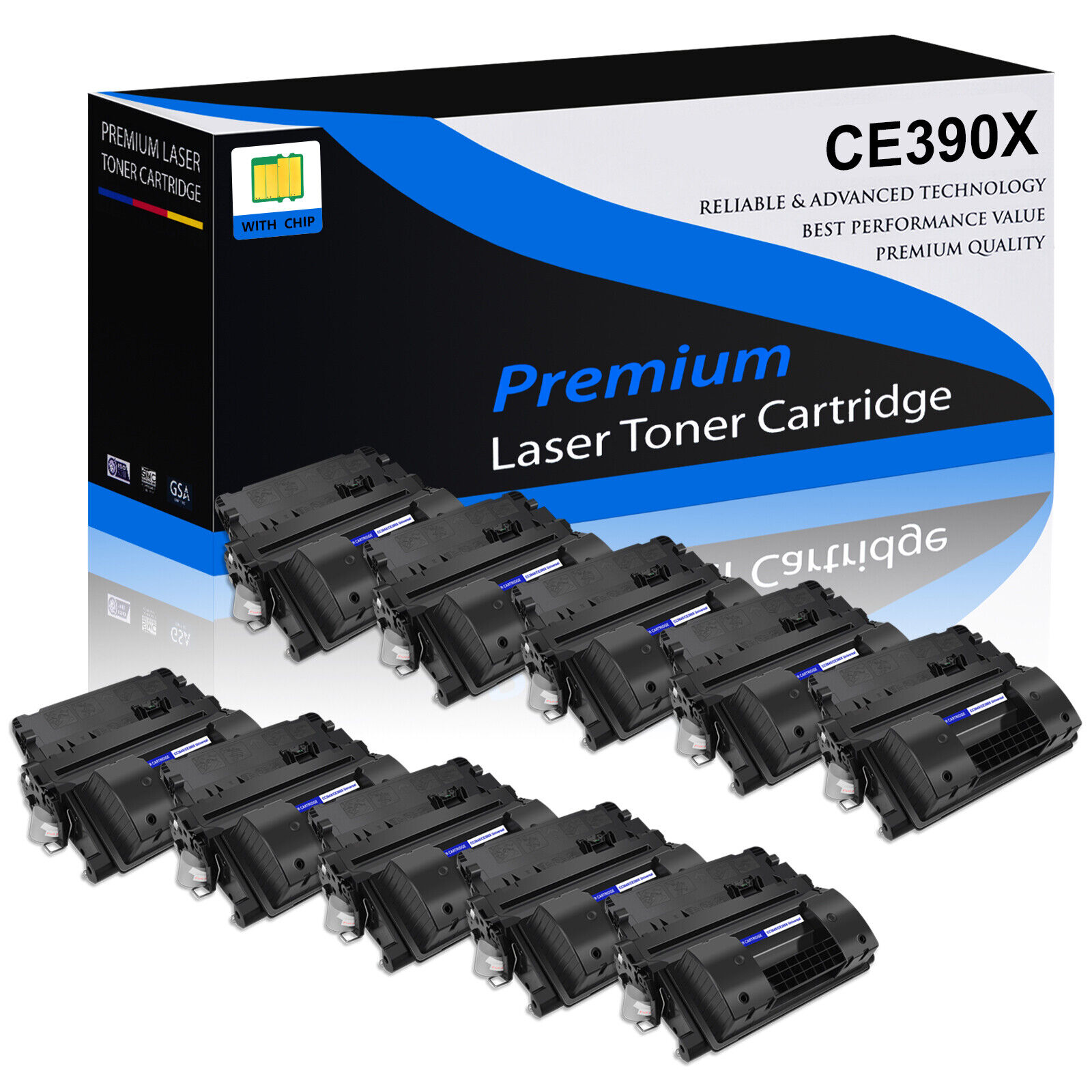 10x CE390X 90X Toner Cartridge For HP LaserJet Enterprise 600 M602n M602x M603dn