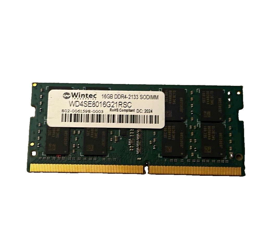 Wintec 16GB (1x16GB) DDR4-2133 SO-DIMM Non-ECC 260-Pin WD4SE8016G21RSC *Tested*