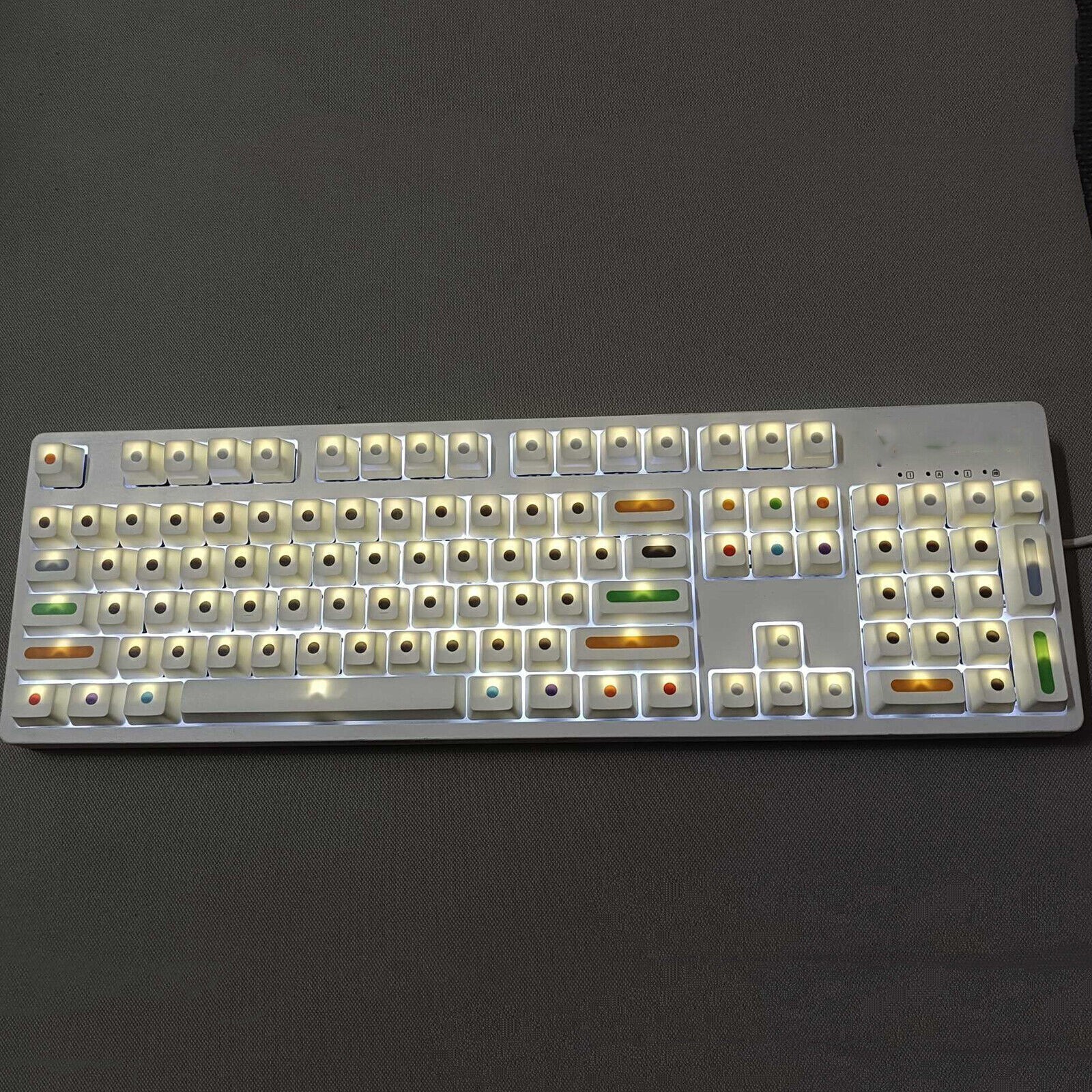 PBT Buttons OEM Height 108 Keys Sublimation Dot Mechanical Keyboard Spare Part