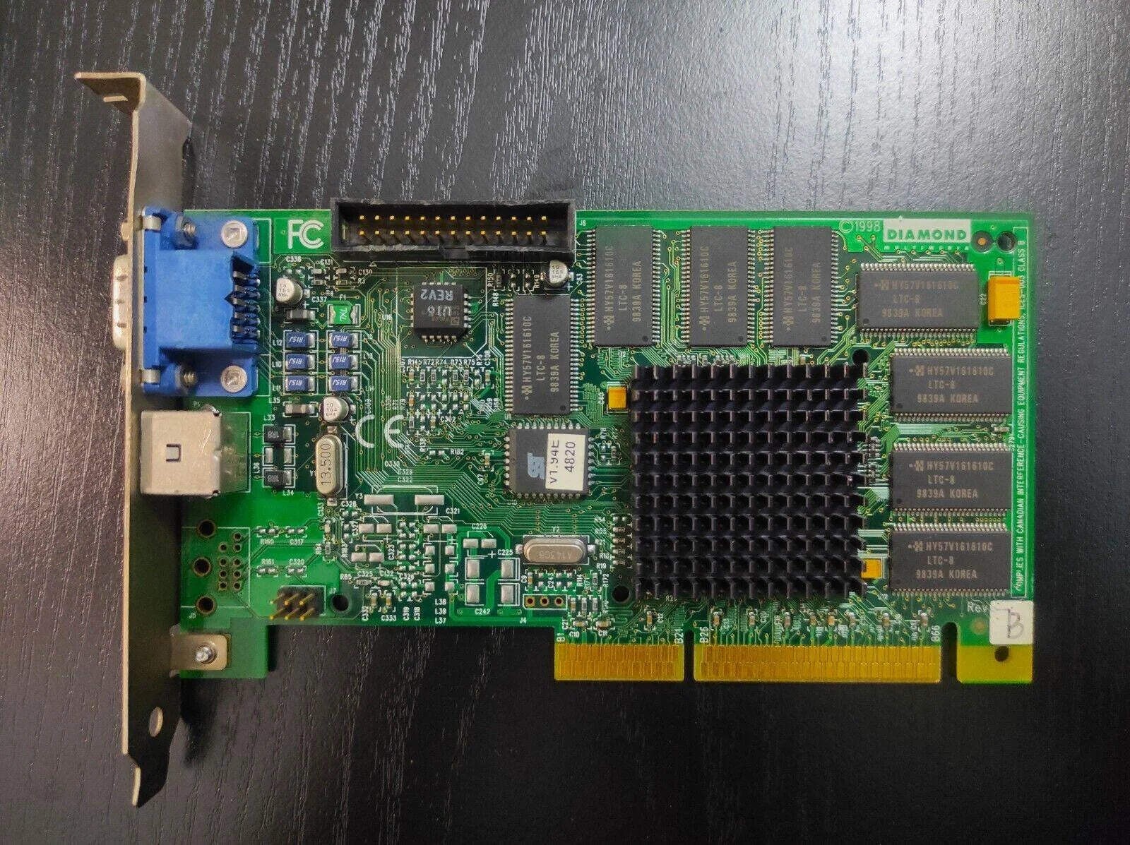 Diamond Viper V550 NVIDIA Riva TNT AGP 16MB VGA Video Card 23230073-103