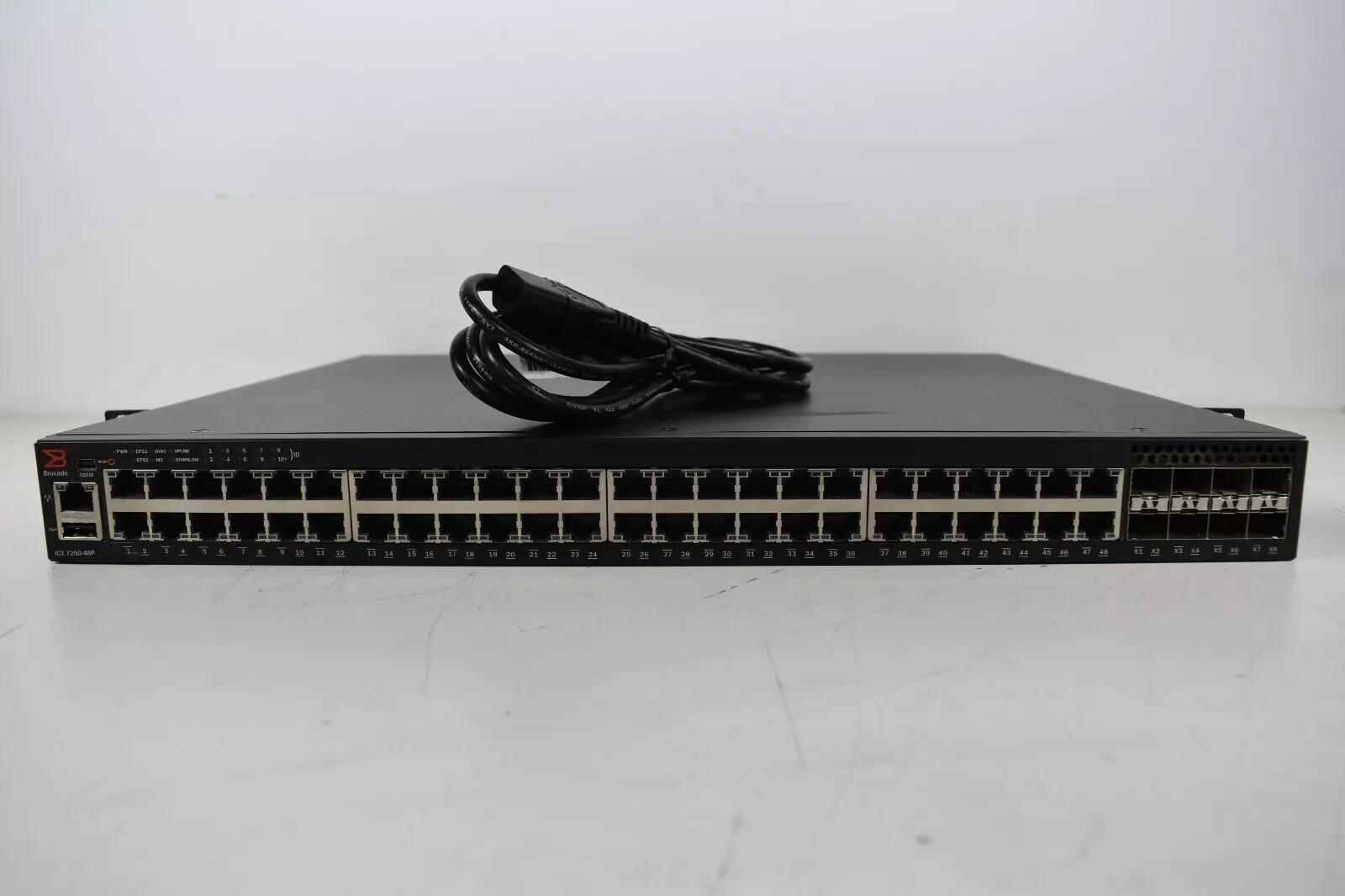 Brocade ICX7250-48P-2X10G Enterprise Network Switch | Minor Paint Damage