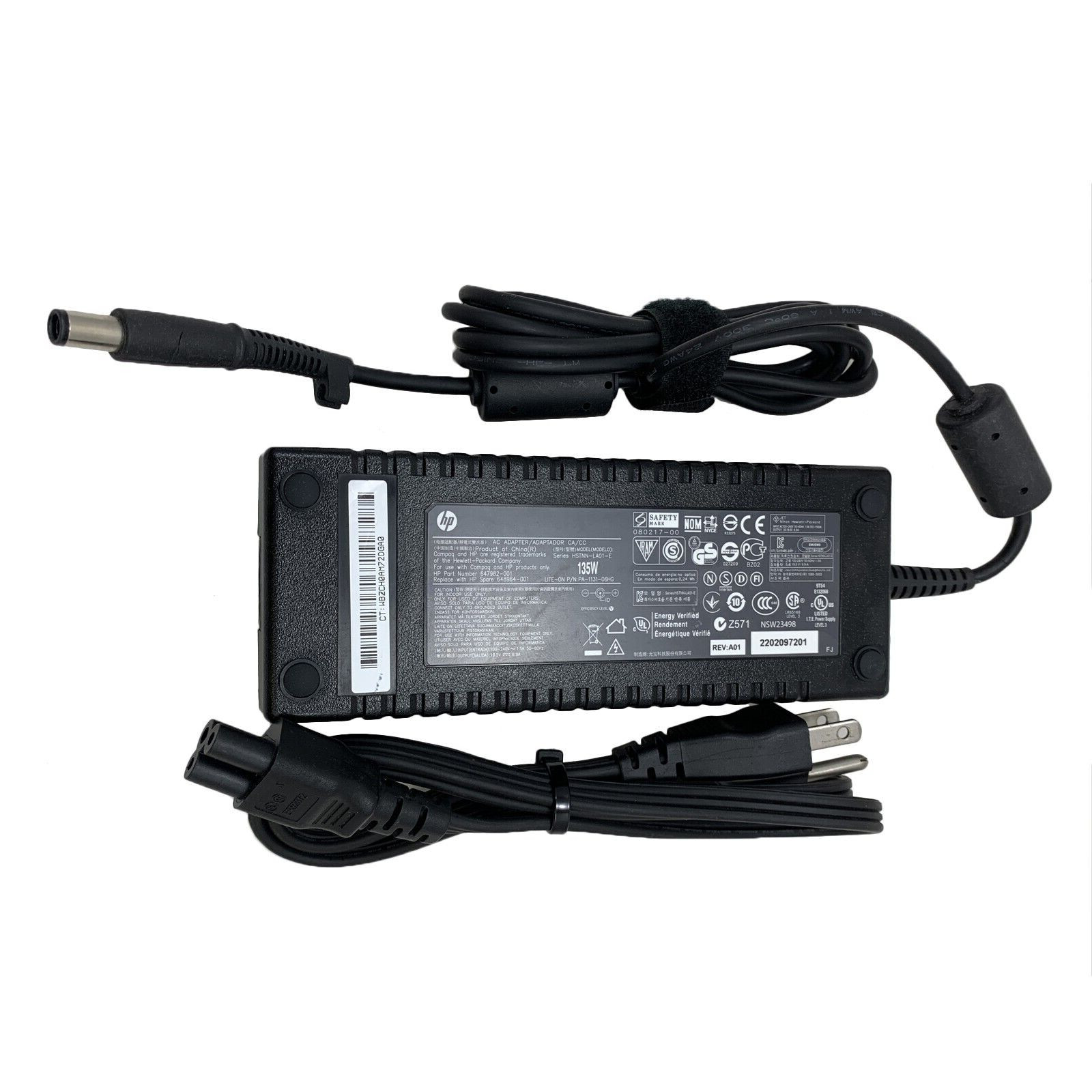 Original HP 135W AC Power Adapter for ENVY RECLINE 23" TouchSmart AiO Desktop PC