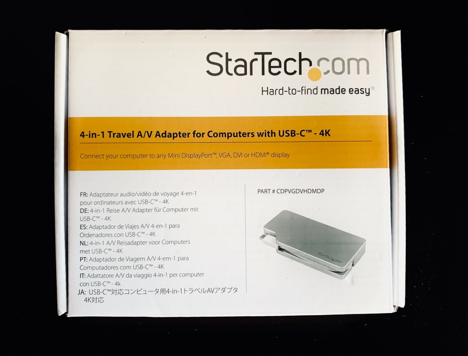 StarTech 4-n-1 Travel A/V Adapter For Computers With USB-C-4k