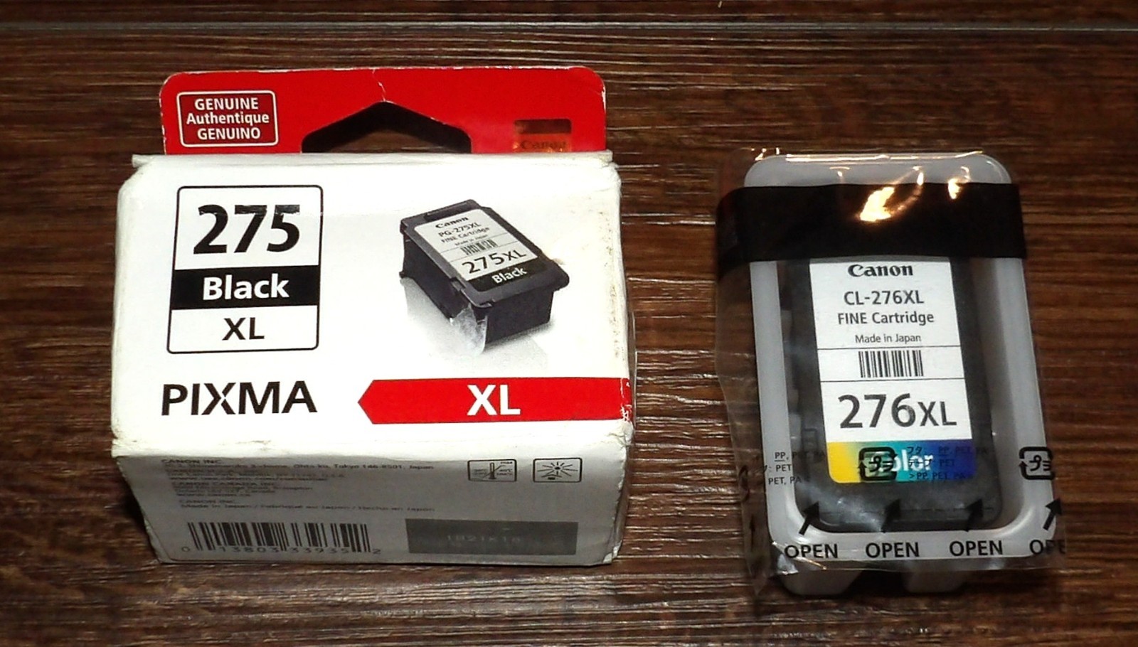 Genuine Canon PG-275 XL Black & CL-276 XL Color 2 Pack High Yield Ink OEM Sealed
