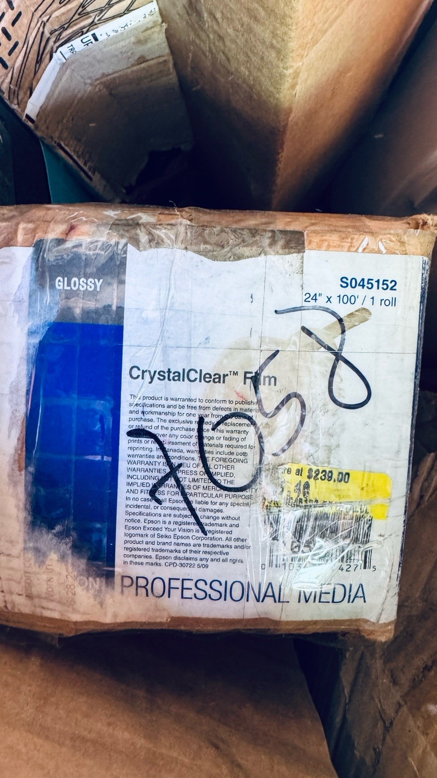 Epson CrystalClear Film - 24" x 100' Roll [S045152]