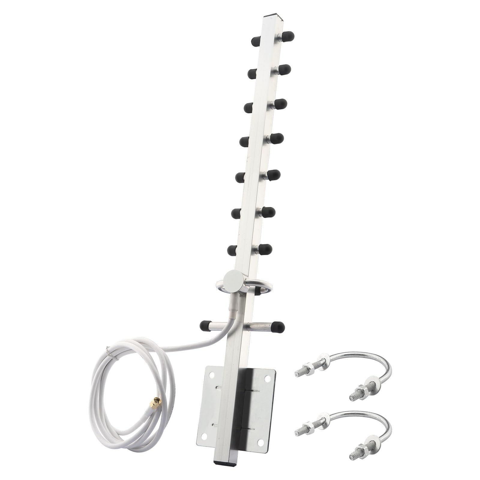 Kaunosta Dual Band 2.4/5.8GHz RP-SMA Male Yagi Antenna Only, Silver