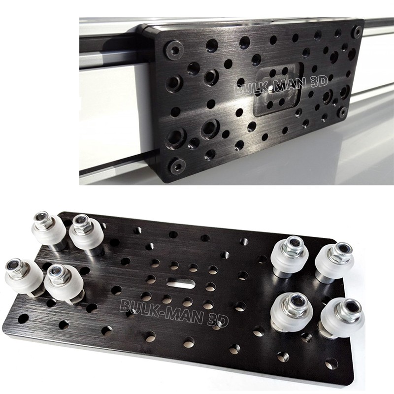 CNC Aluminium C-Beam Double Gantry Plate Set with V-Slot Solid V Wheel Kit