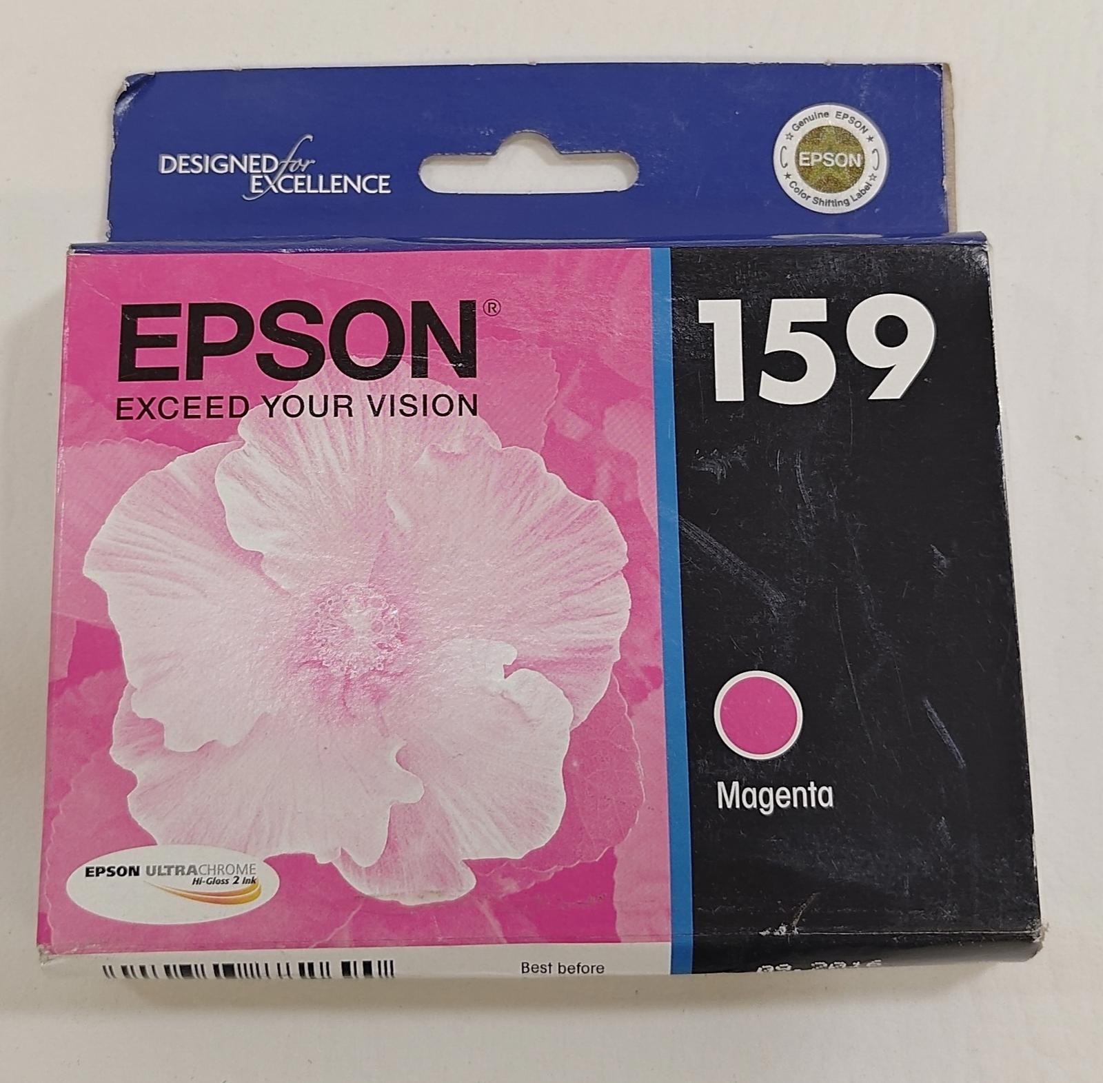 Genuine OEM Epson 159 Magenta Cartridge C13T159320 for R2000 SEALED Exp 09/2016