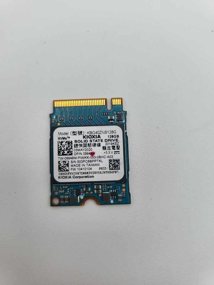 Kioxia BG4 128GB NVMe PCIe Gen3 x4 M.2 2230 SSD – KBG40ZNS128G