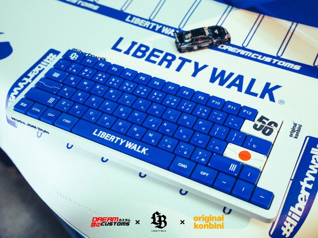 Liberty Walk x original konbini keyboard and deskpad bundle 1 of 500- blue