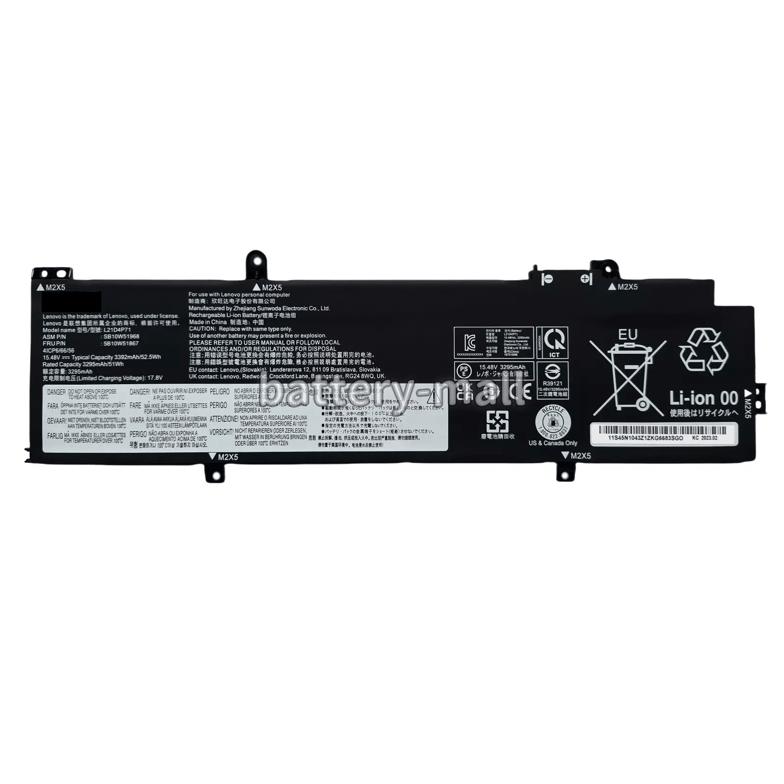 New OEM Genuine L21D4P71 L21L4P71 Battery for Lenovo ThinkPad T14 P14s Gen 3 / 4