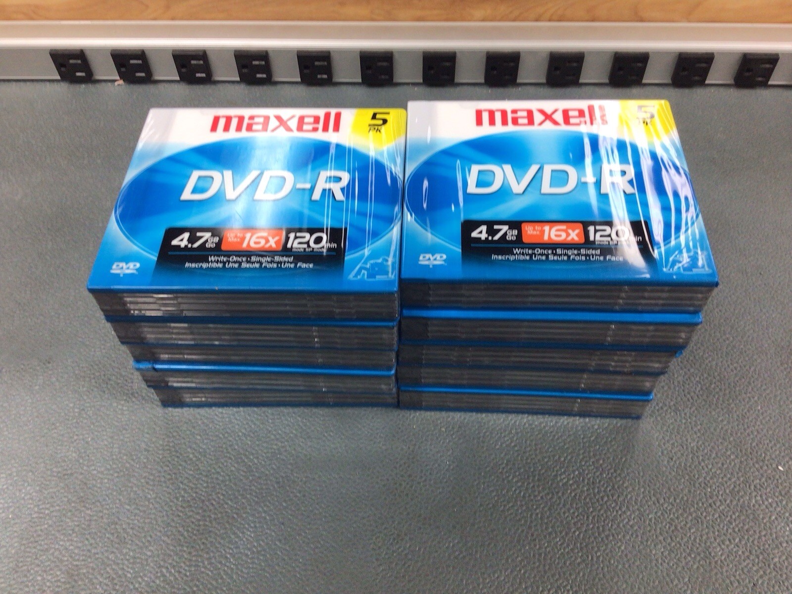 Lot 10x Maxell 5 Pack DVD-R 4.7GB Blank Discs in Cases 8X, 120 min (50 Total)