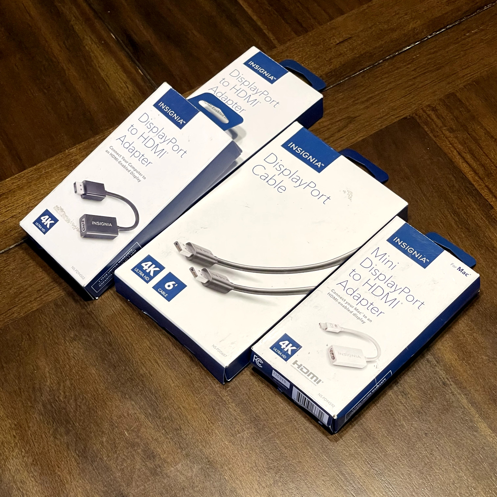INSIGNIA DisplayPort Pack Adapters & Cable 4k Ultra HD Mini HDMI Mac NS-PDD607