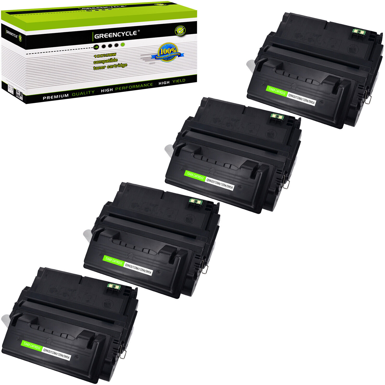 4PK Q5942X 42X BK Laser Toner Cartridge Fits For HP LaserJet 4350n 4350L 4350tn