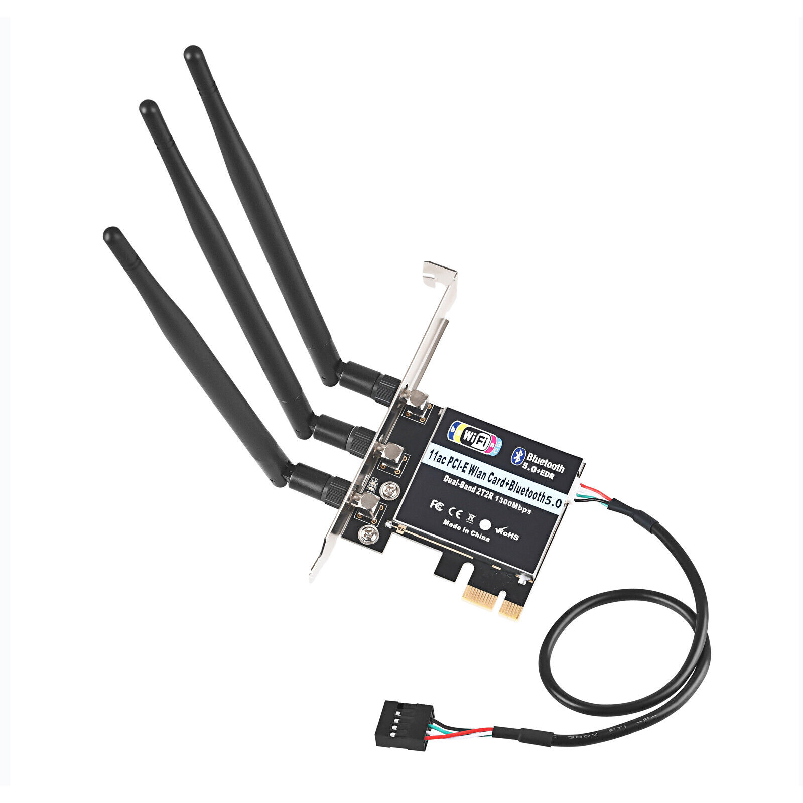 Dbit 1300Mbps 2.4G/5.8GHz Wireless PCI-E WLAN Card WiFi Adapter 3*5dBi Antennas