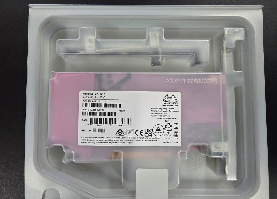 New Mellanox MCX4121A‑XCAT 2Port 10GbE SFP28 PCI‑E x8 ConnectX‑4 Lx Network Card