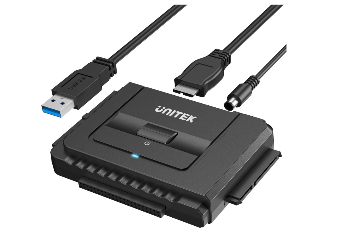 Adaptador USB 3.0 a IDE y SATA Externo HDD SSD 2.5/3.5 Copia Seguridad 12V 2A