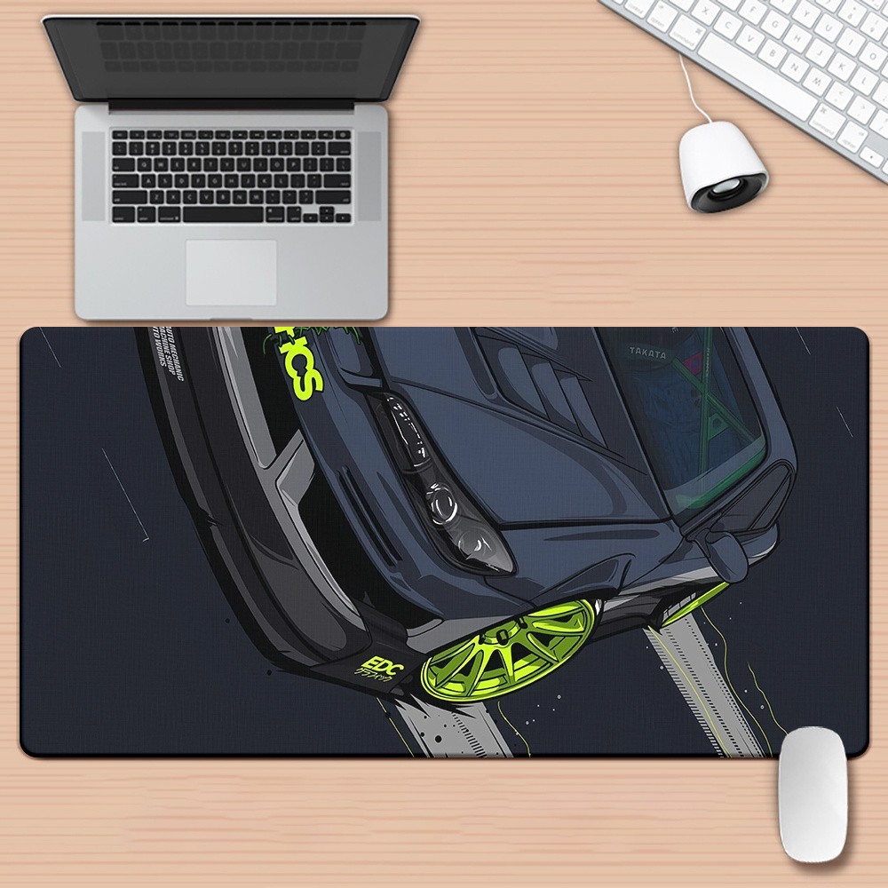 1pc HD Printed Drifting Sports Car Desk Pad, Multi-Functional XXL Mousepad, Ga