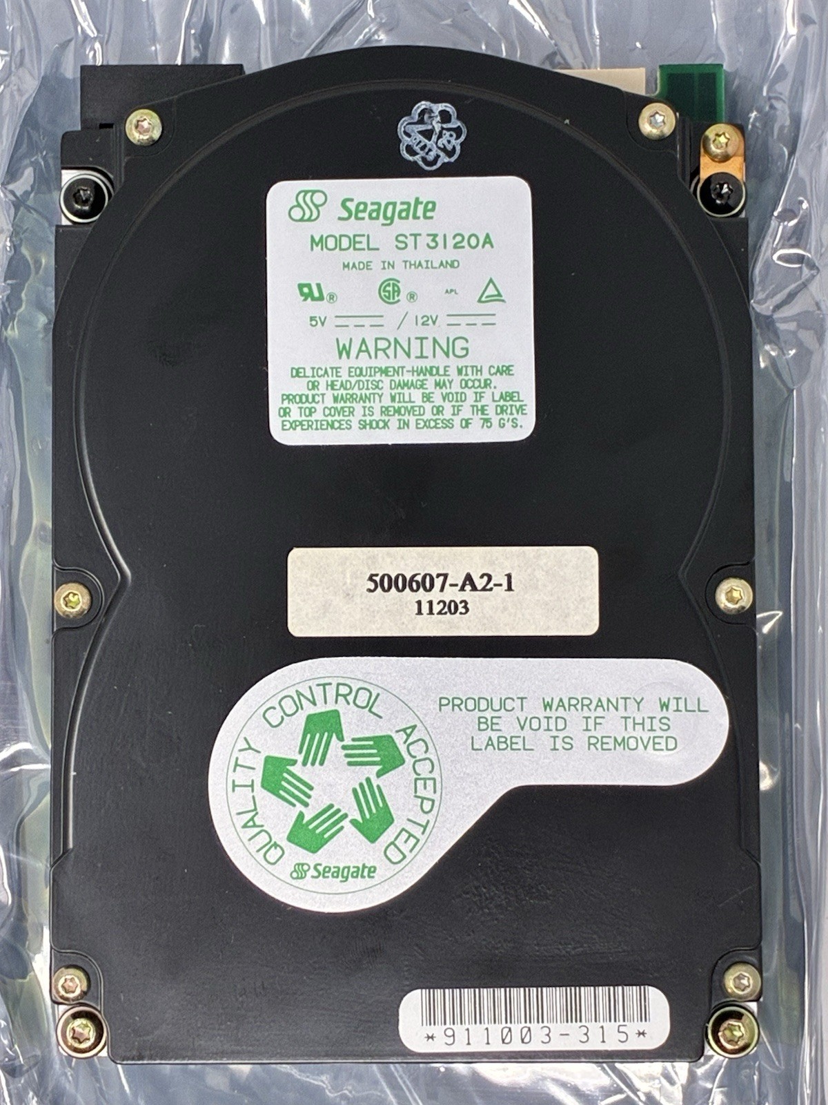 Seagate 120MB IDE Hard Drive Vintage Model ST3120A