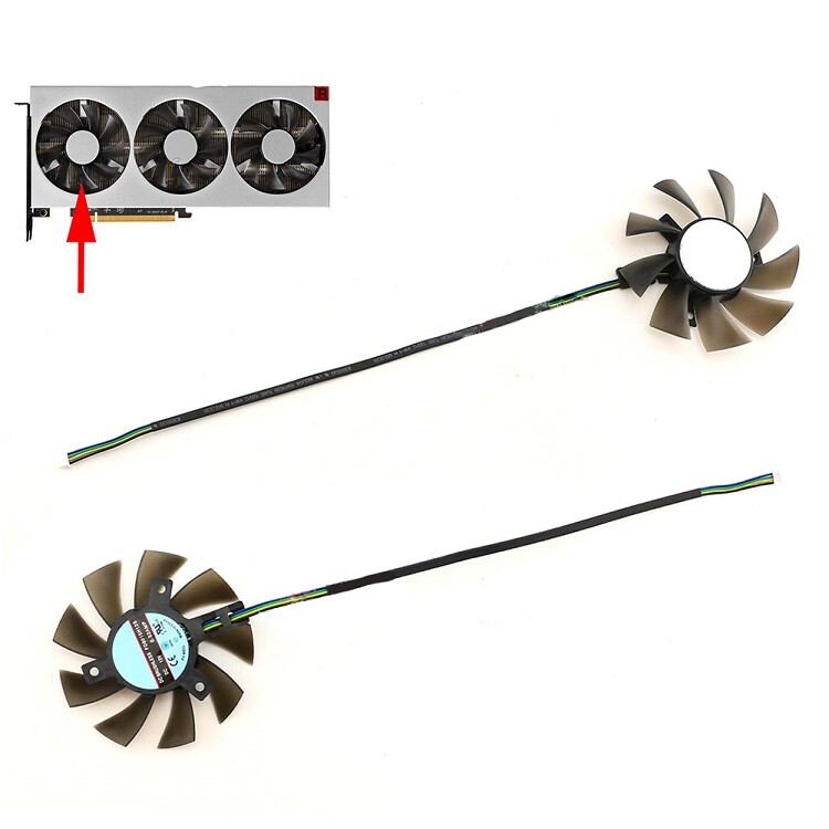For ASROCK AMD Radeon VII Video Graphics Card Cooling Fan FD8015H12S 4pin