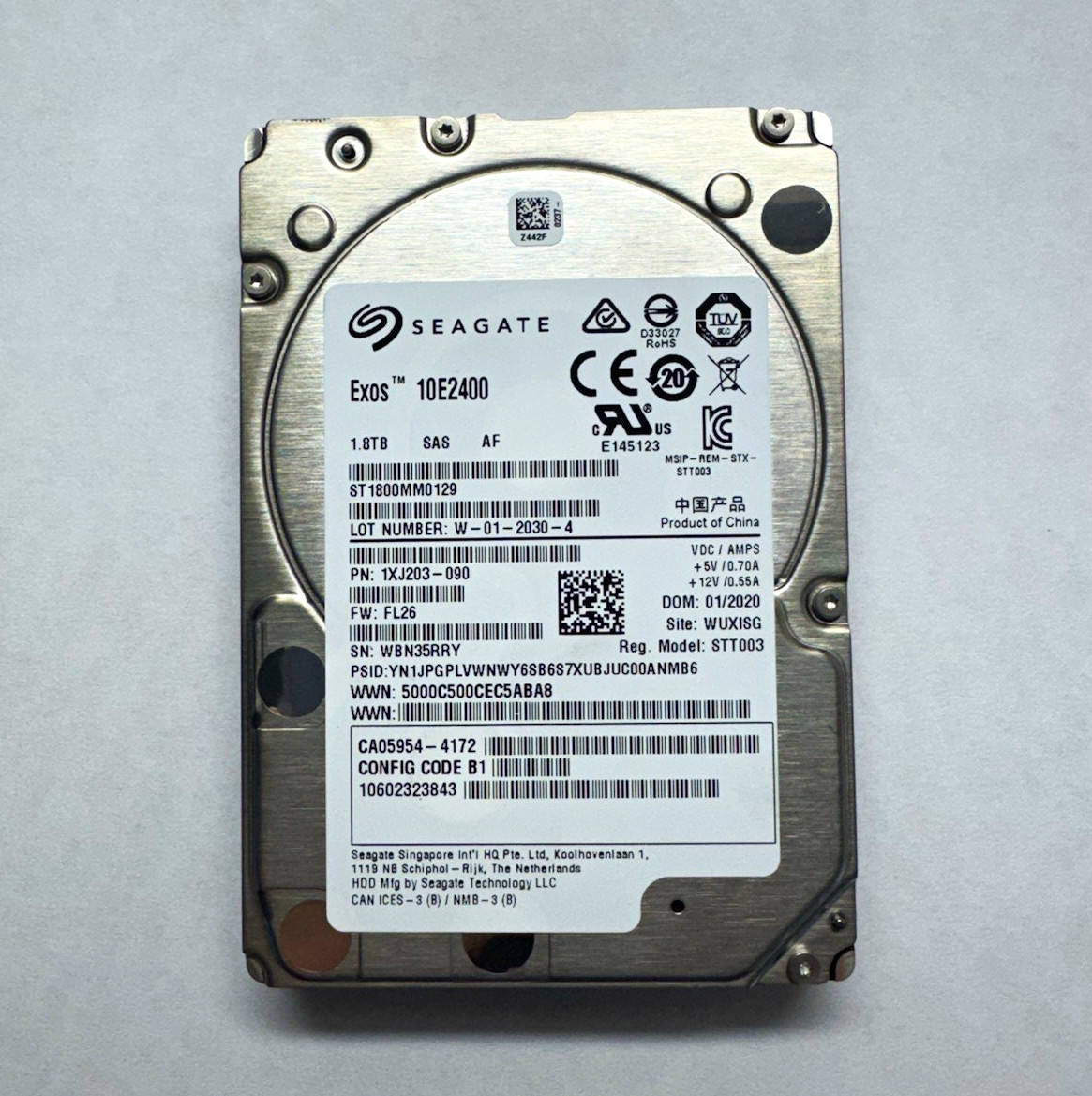 Seagate Exos 10E2400 1.8TB 2.5in SAS 10K 256MB SED ST1800MM0129