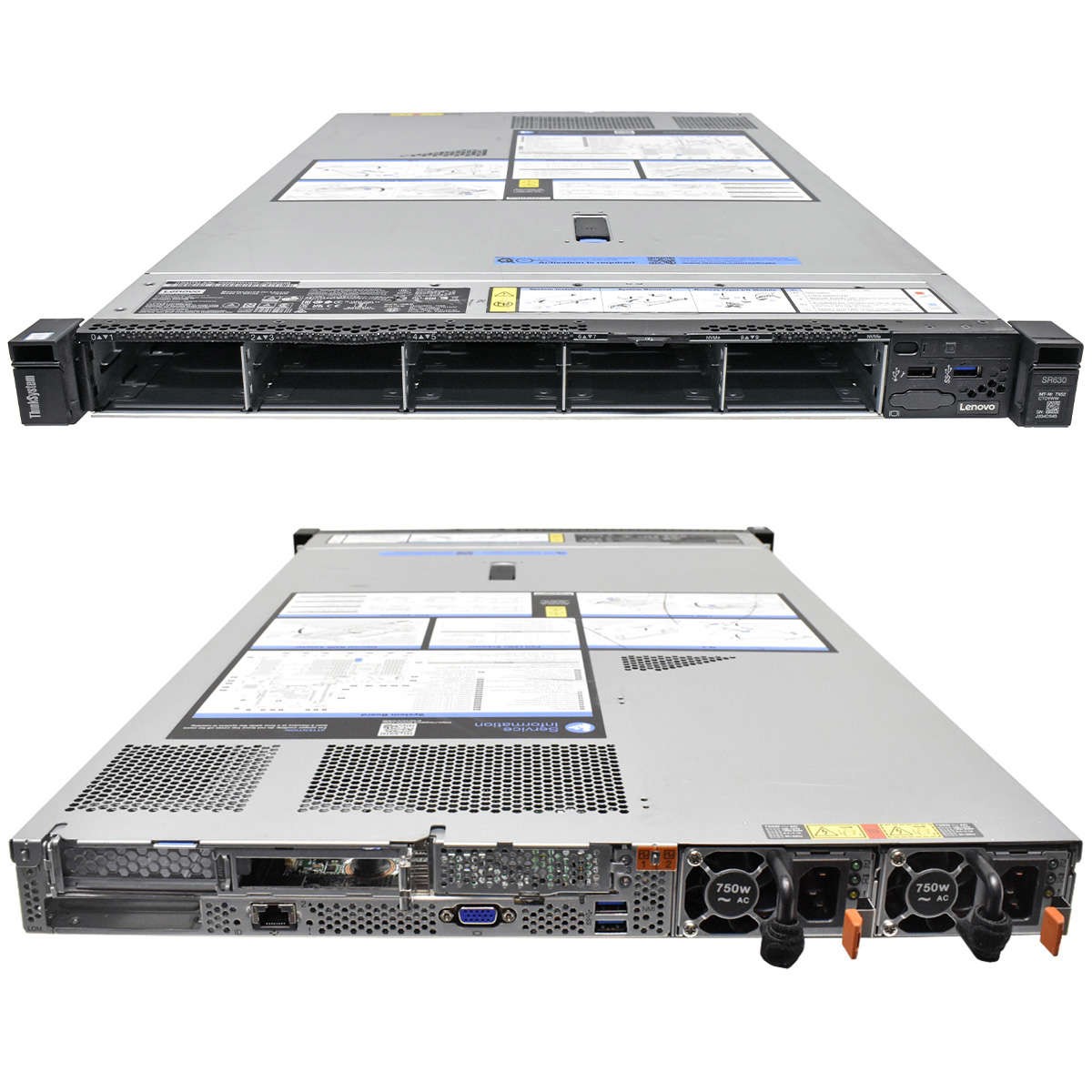 Lenovo ThinkServer SR630 no CPU no PC4 RAM 2x Heatsink RAID 930-16i 10x SFF 1U