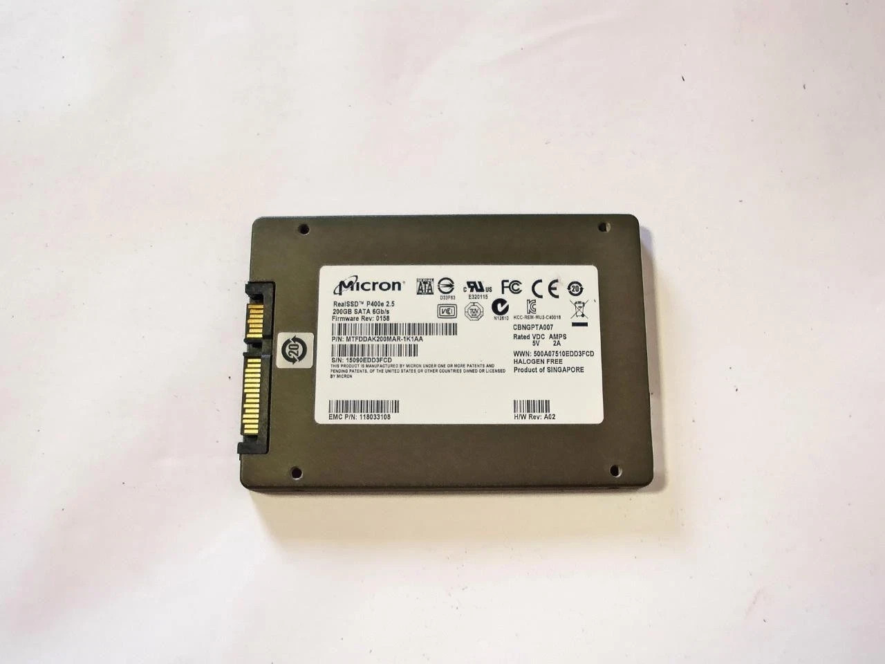 Micron RealSSD P400e 2.5 200GB SATA 6Gb/s MTFDDAK200MAR-1K1AA