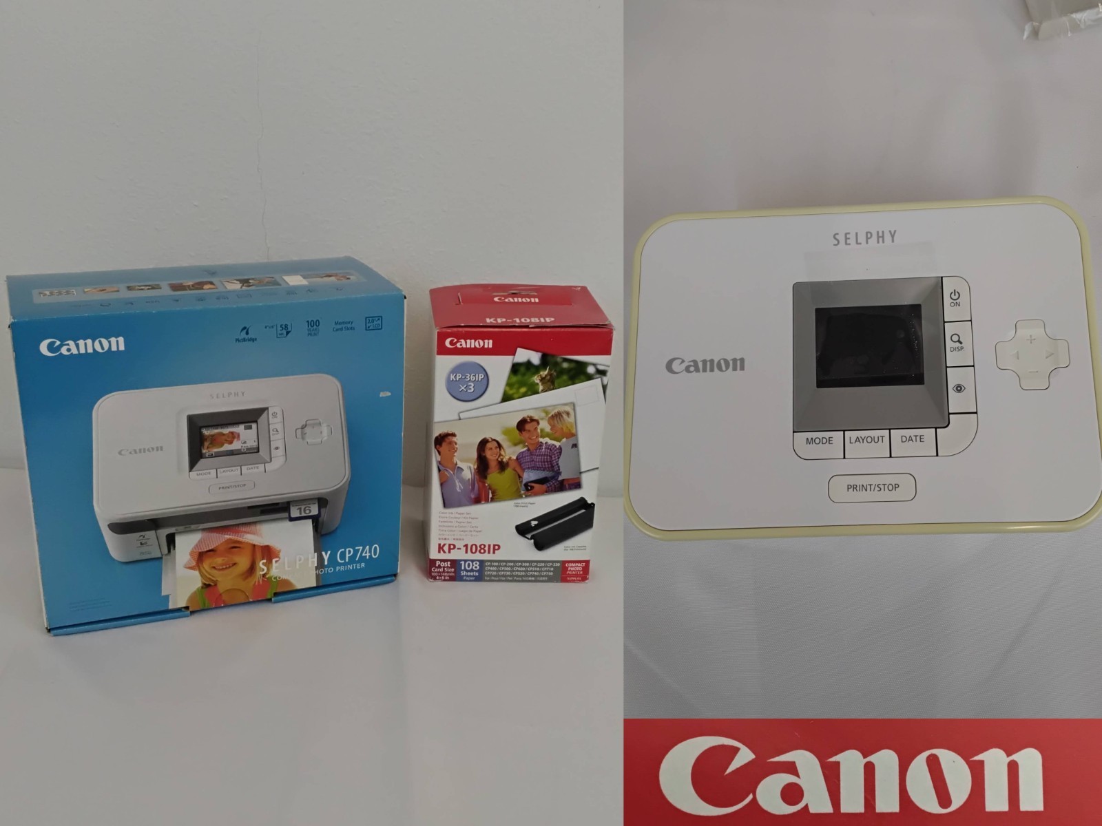 Canon Selphy CP740 Photo Printer Bundle Open Boxes #J4604