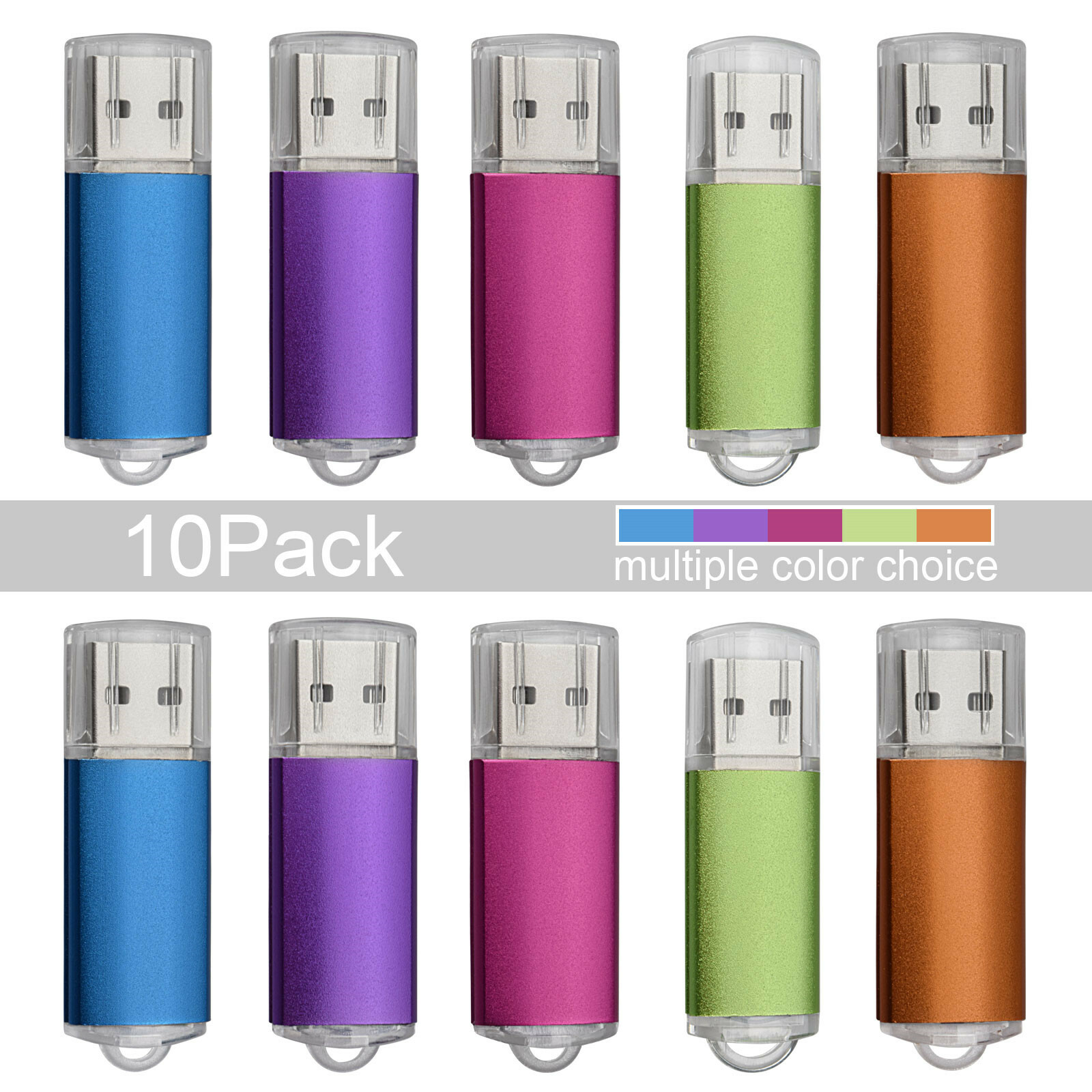 10Pack 4GB 8GB 16GB 32G USB2.0 Flash Drive Memory Stick Thumb Storage Drive Blue