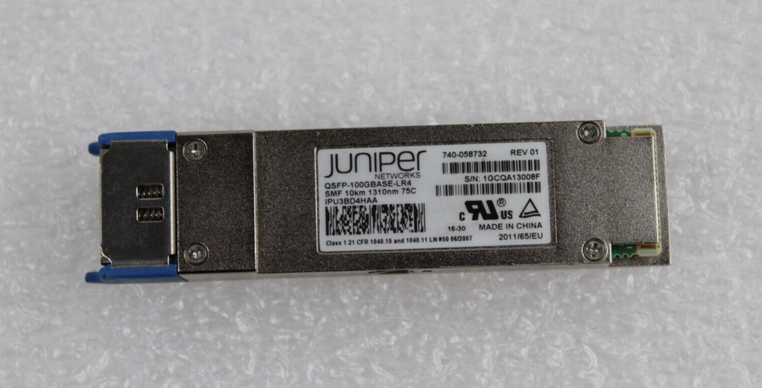 Juniper JNP-QSFP-100G-LR4 740-058732 REV 01 SMF 10km 1310nm SFP Transceiver #1