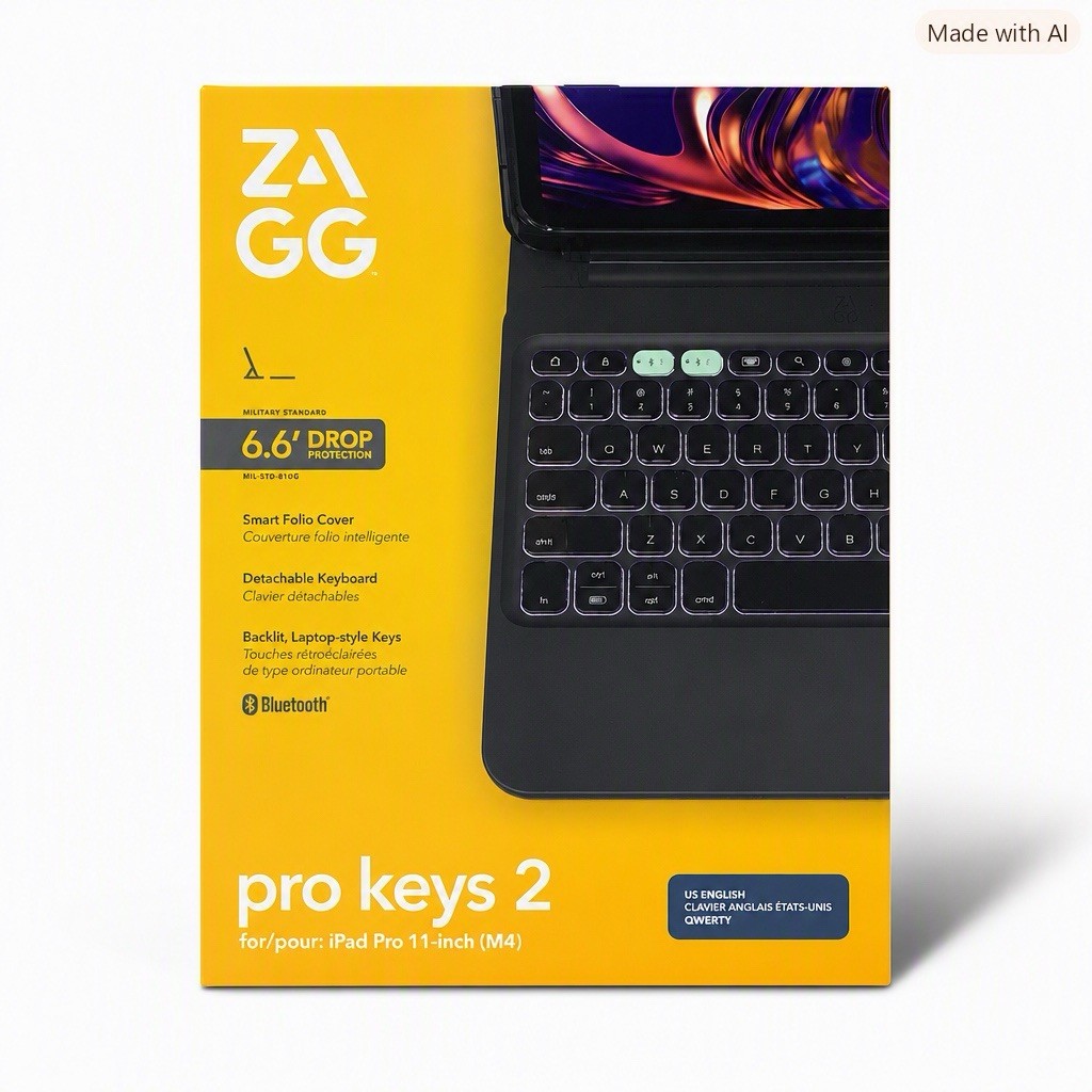  ZAGG Pro Keys 2 Wireless Keyboard Case for iPad Pro 11" M5/M4