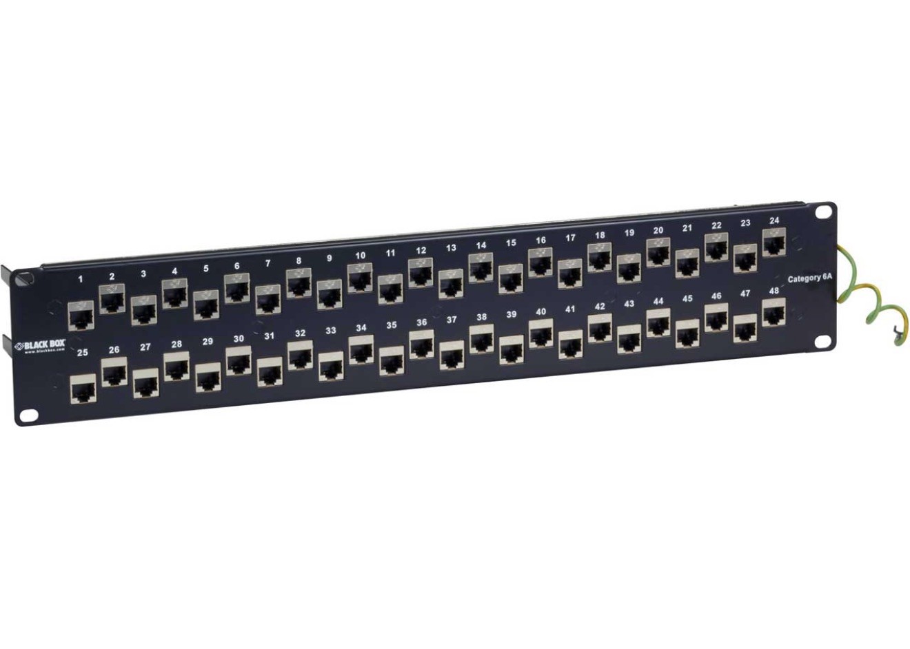 Black Box Category 6A Feed Through Panel Shielded - 48 Port