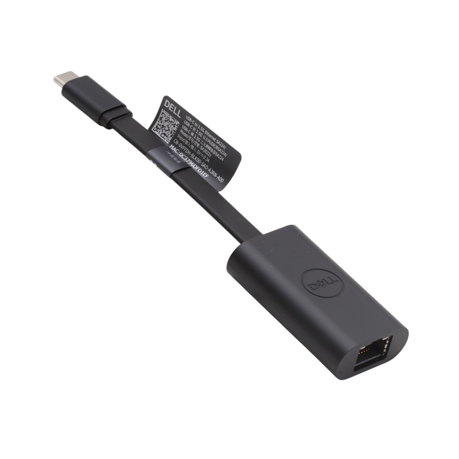 Dell SA3022z SA224 USB-C to RJ45 2.5GbE Ethernet LAN Adapter 2.5Gbps