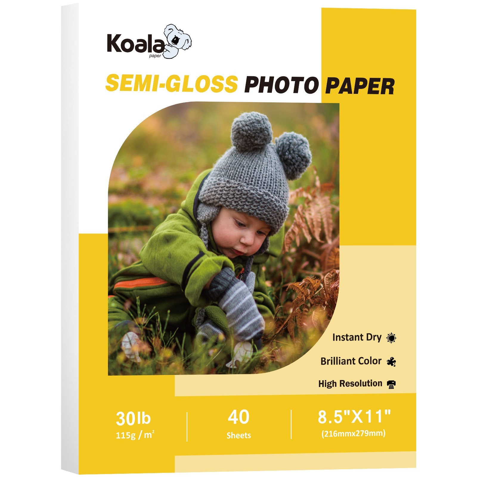 Lot Koala Glossy / Semi-gloss Thin Photo Printer Paper 8.5x11 for Inkjet & Laser