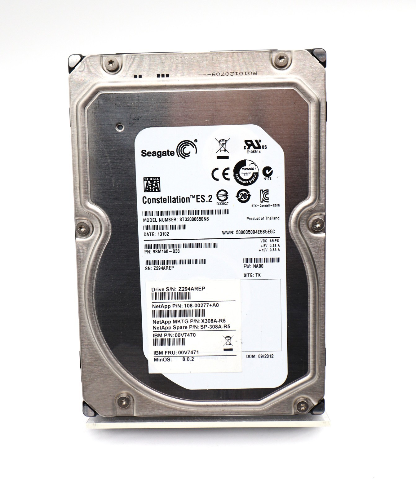 Seagate Constellation ES.2 3TB SATA 6G 3.5" HDD - ST33000650NS - 100% SMART