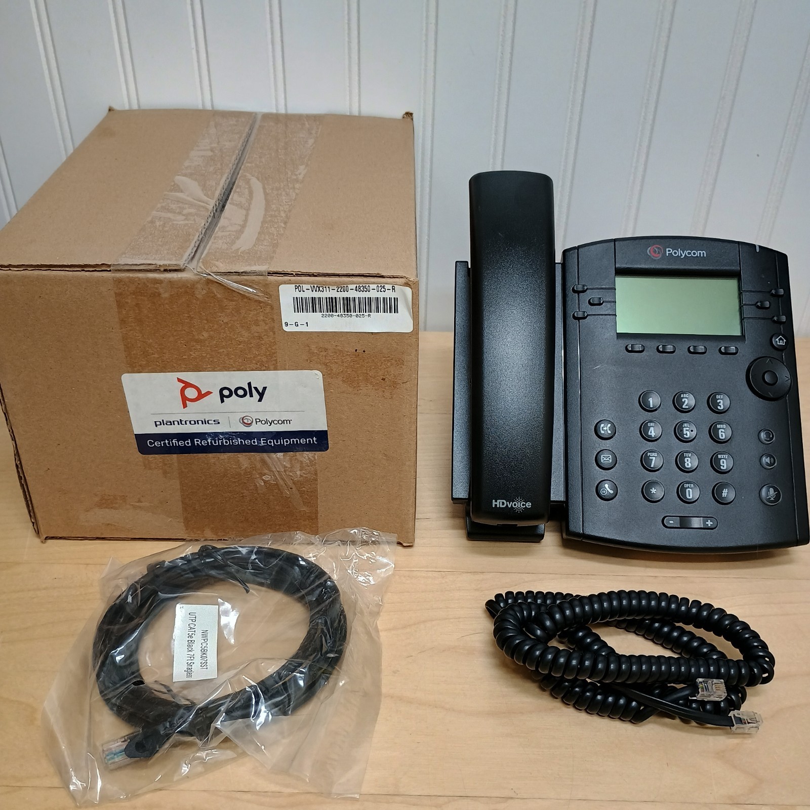 Lot Of 2 Polycom VVX 311 Business Phone 6 Line PoE 2200-48350-025 