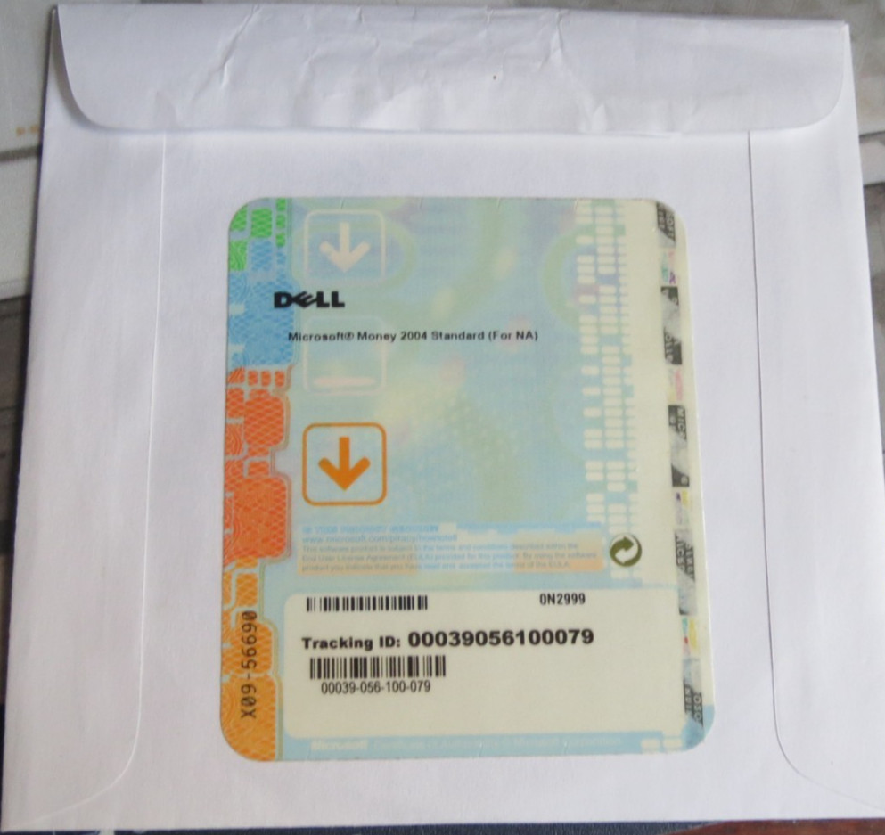 Microsoft Money 2004 Standard PC Dell w/ Serial Number & Tracking ID