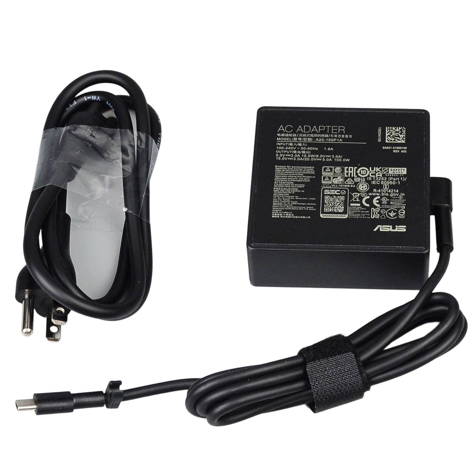 For ASUS ROG Flow X13 Z13 100W USB-C Adapter A20-100P1A A21-100P1A Charger Kit