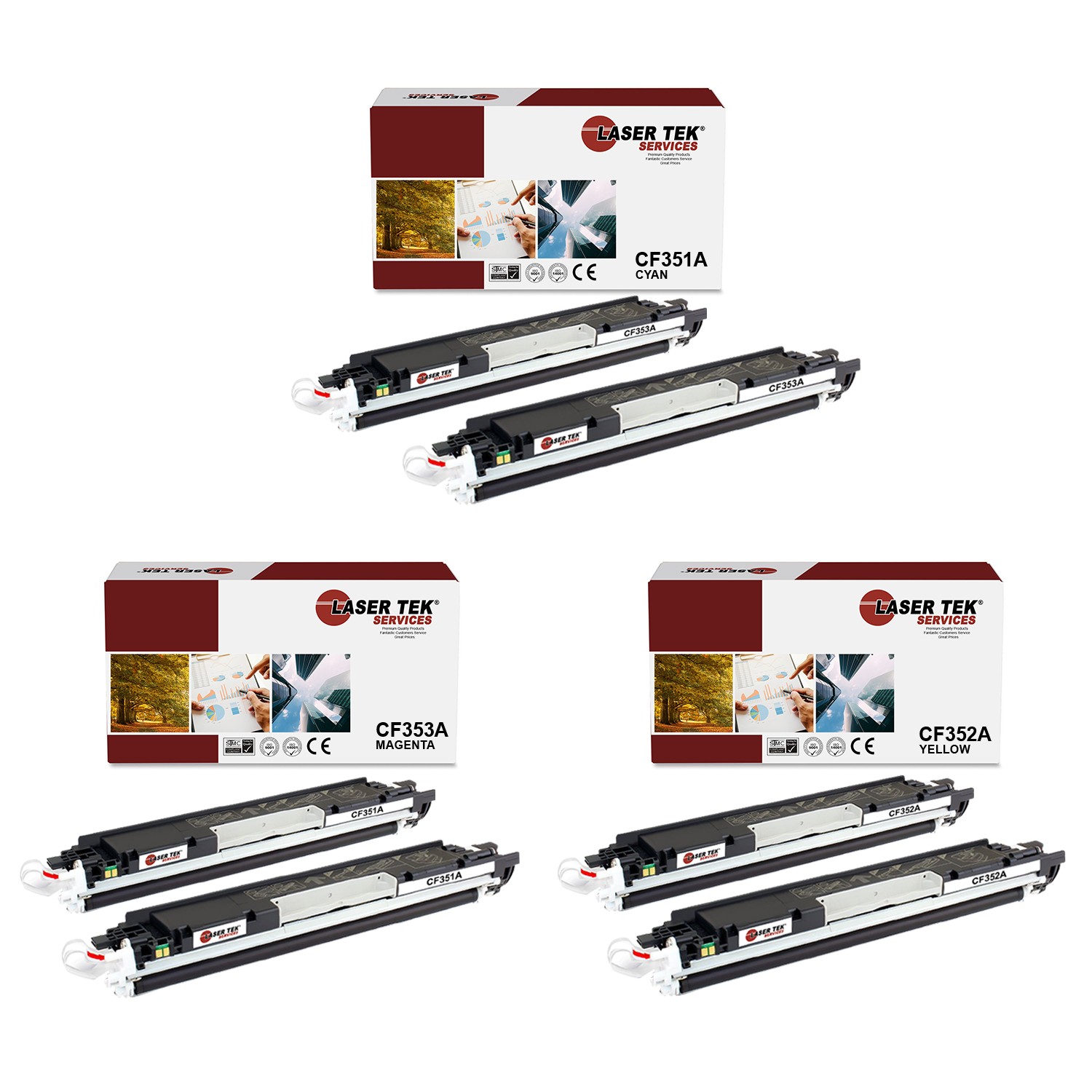 6Pk LTS 130A C M Y Compatible for HP LaserJet Pro MFP M176 M177fw Toner