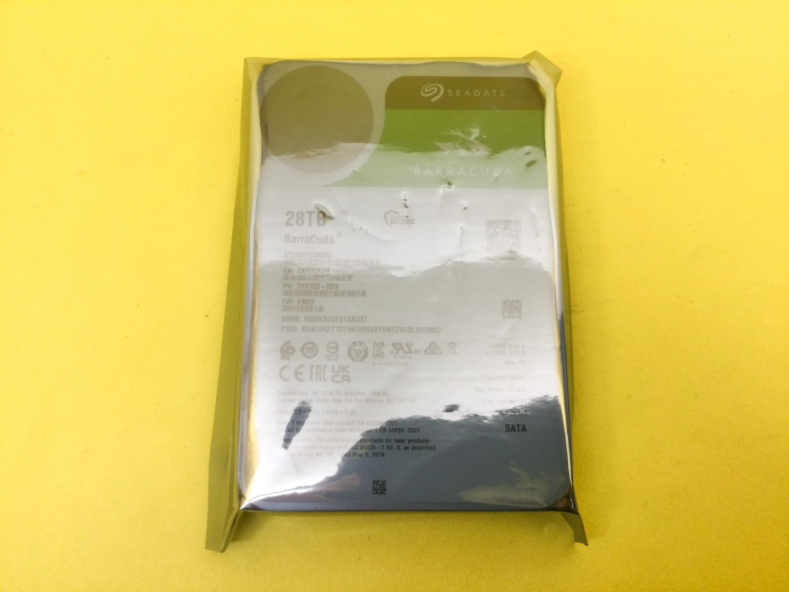 Seagate BarraCuda 28TB 7.2K SATA 6Gb/s 3.5in Internal HDD ST28000DM000 NEW