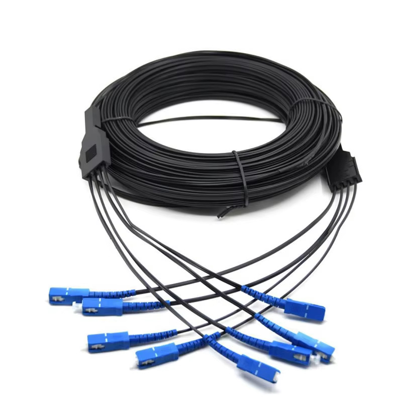 400m~500m 4 Core SC APC/UPC Drop Cable FTTH Outdoor Fiber Optic Patch Cord LSZH