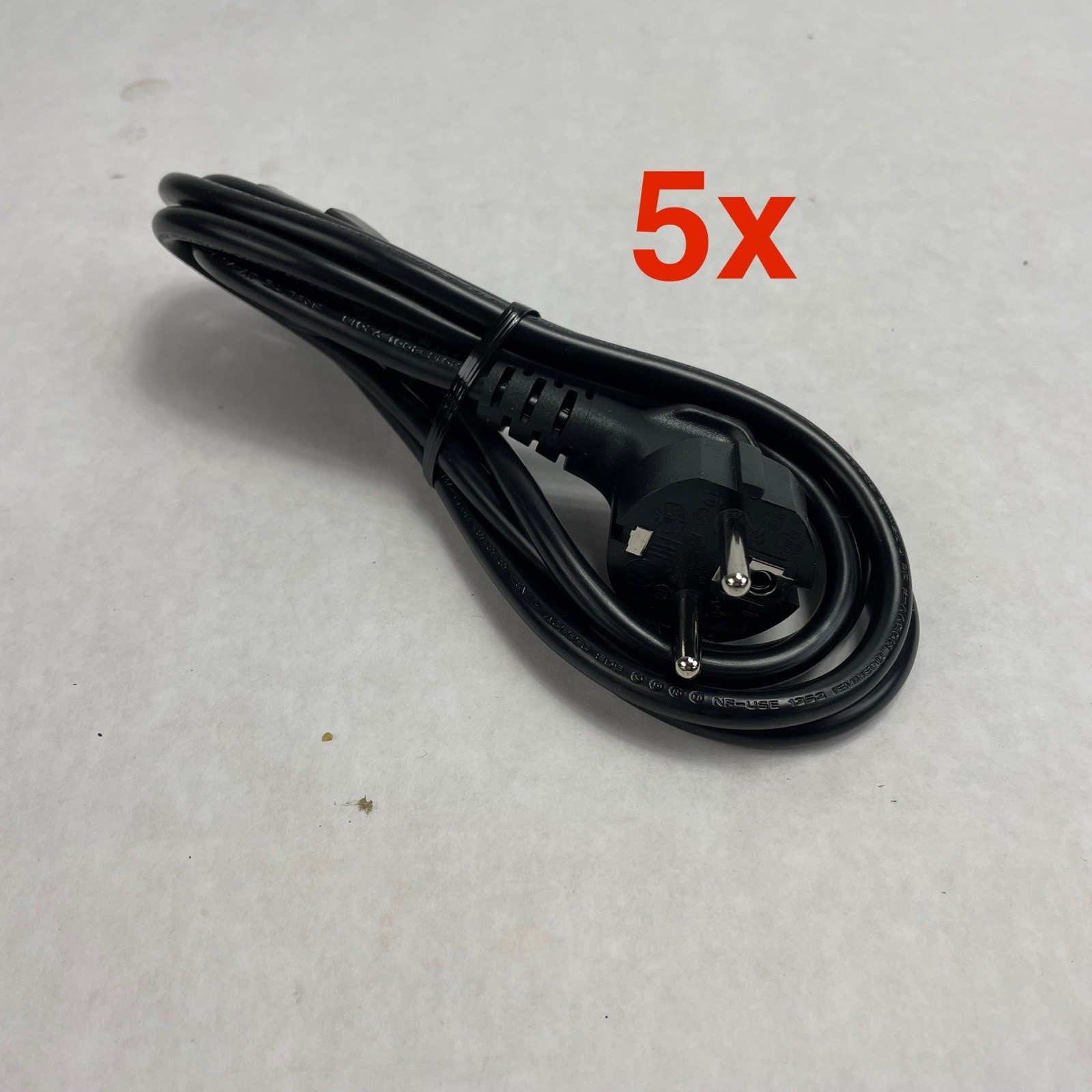 I-Sheng SP-023 16A 250W Europe outlet Power Cord Black Lot of 5