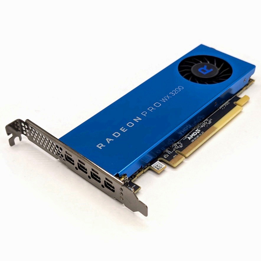 AMD Radeon Pro W3200 4GB GDDR5 Single Slot PCIe x16 4x DP With Mini DP Adapter