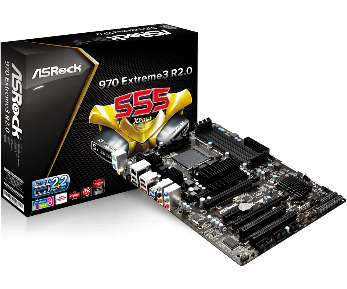 ASRock 970 Extreme3 R2.0 AMD AM3+ ATX Motherboard Tested IO Shield