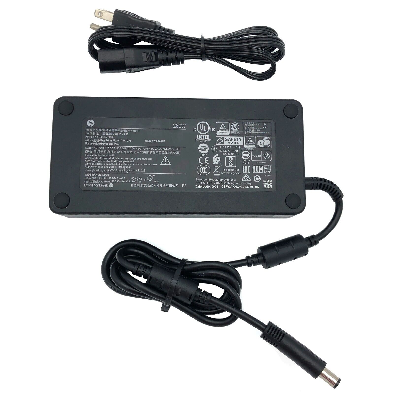 Genuine HP AC Adapter 19.5V 14.36A 280W Charger TPC-CA61 L00458-002 Power Supply