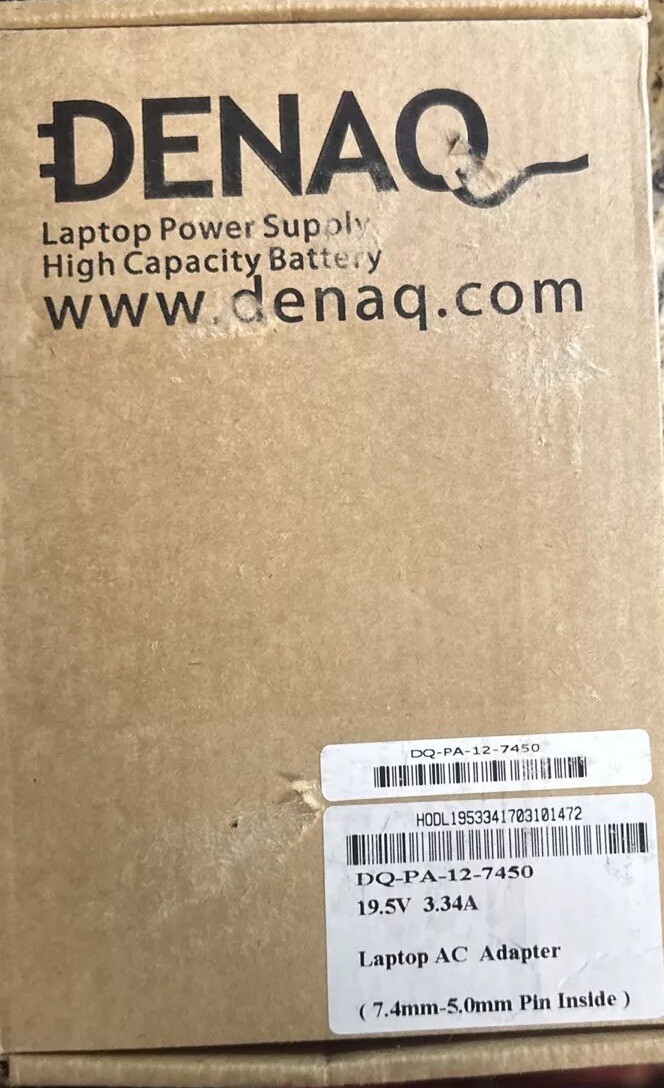 DENAQ-AC Power Adapter and Charger for Select Dell Laptops-Black DQ-PA-12-7450