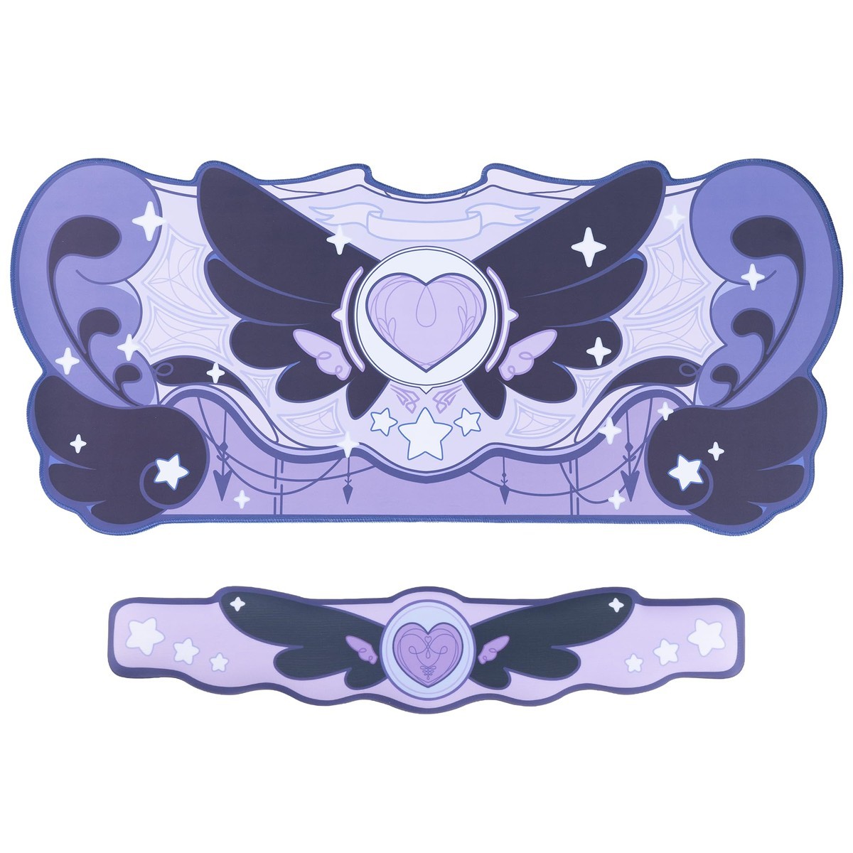GeekShare Large Gaming Mouse Pad Wrist Support Set Star Wings Dark Version