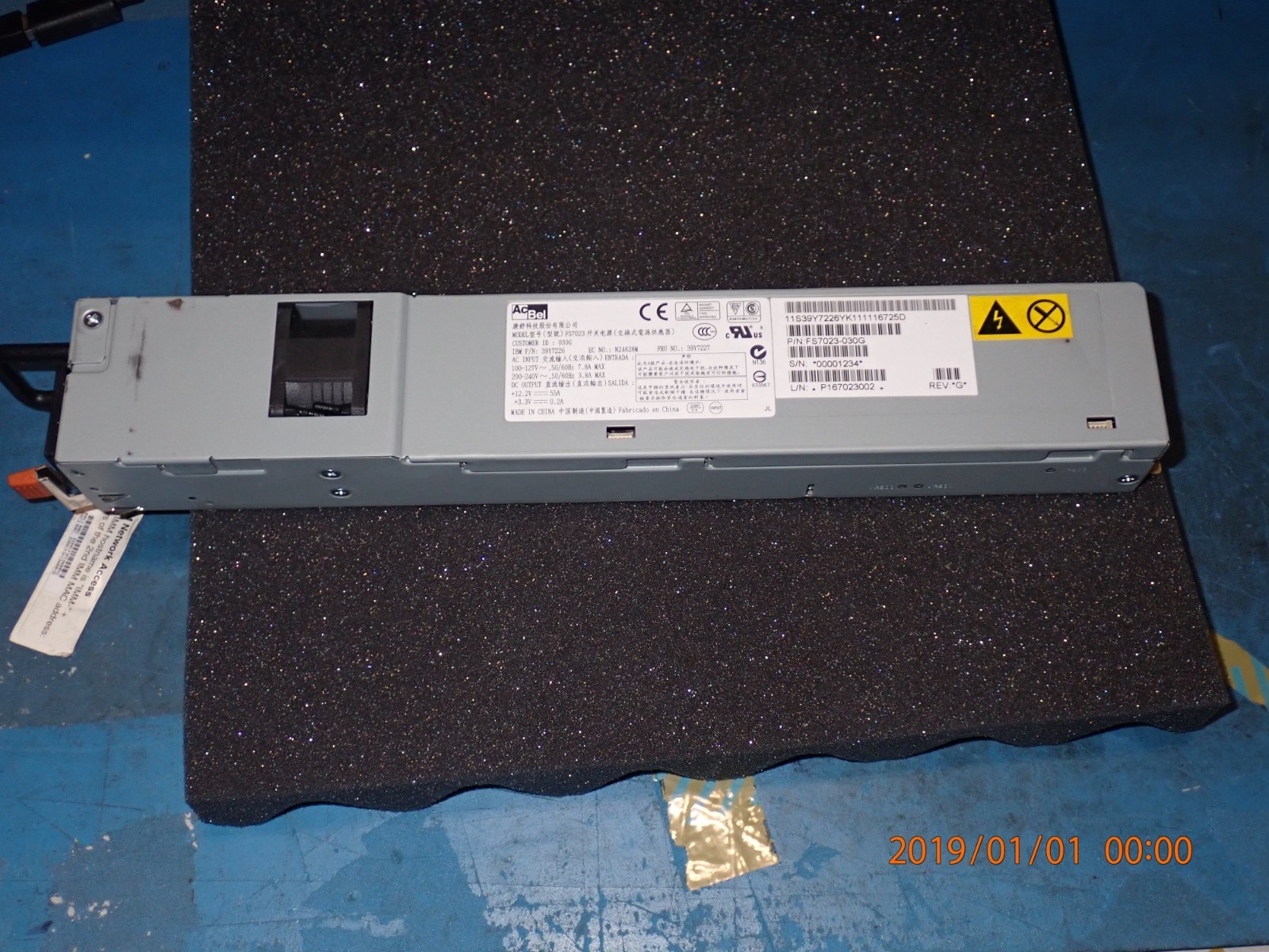 IBM FS7023-030G 675WATT AC input Hot-Swappable Server Power Supply