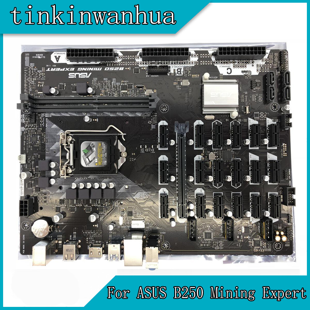 19-GPU Crypto Motherboard FOR ASUS B250 Mining Expert DDR4  Intel 6/7th CPU