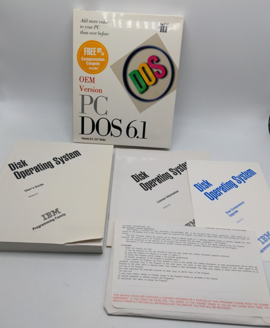 IBM PC Dos 6.1 Operating System OEM Version 3.5